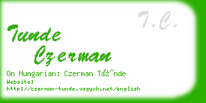 tunde czerman business card